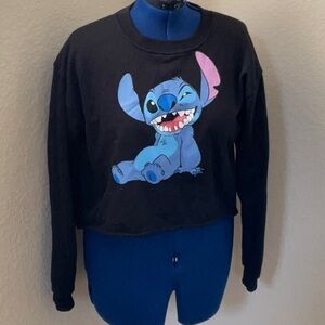 Stitch graphic crop sweatshirt size large